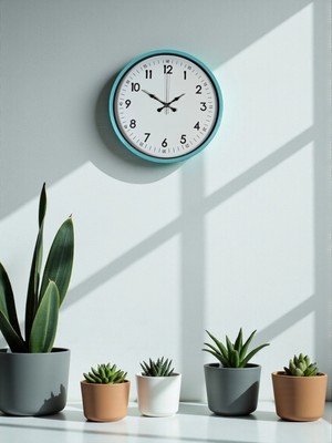 MiraLive Zentime 36 cm Turkuaz Dekoratif Duvar Saati