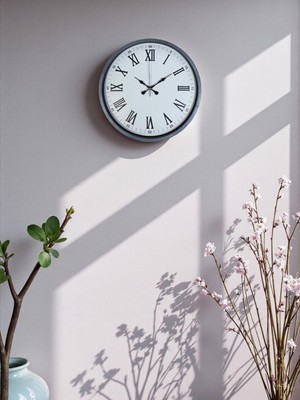 MiraLive Zentime 36 cm Gri Dekoratif Duvar Saati