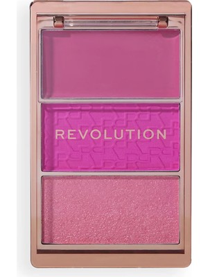 Revolution Hot Pink Flag Allık Paleti Toz Formda Yüksek Pigmentasyon ve Doğal Görünüm Sunar