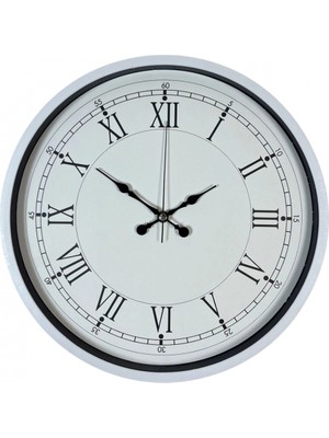 MiraLive Zentime 36 cm Beyaz Dekoratif Duvar Saati