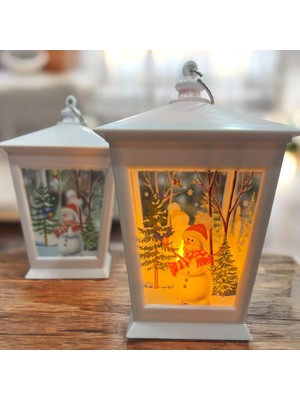 Sedosh Home Vision 2’li Yılbaşı Feneri Beyaz LED Işıklı Pilli Dekoratif Fener Seti