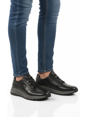 Fosco 3146 Hakiki Deri Siyah Erkek Günlük Ayakkabı