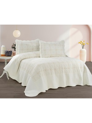 Bella Home Toyo Çift Kişilik Nakışlı Yatak Örtüsü - 250X260 cm - Pvc Çantalı