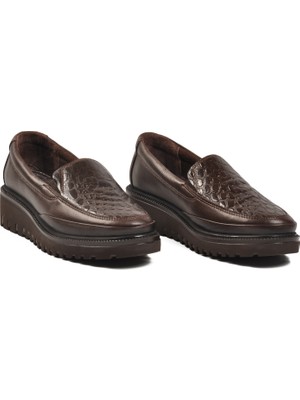 Voyager Z399 Anatomik Hakiki Deri Kahve Kadın Günlük Ayakkabı