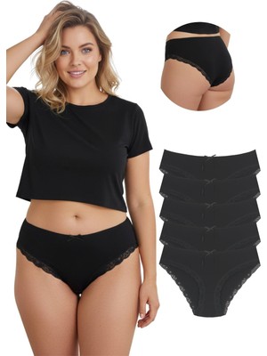 New Lilla 1009 Bato Paça Dantelli 5'li Kadın Külot Paketi