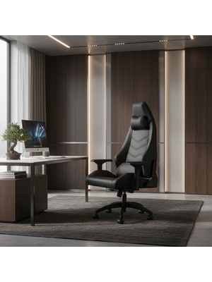 Calitte Titan Tt Pro Premium Çalışma Koltuğu Siyah Deri Tekerlekli Konforlu Kullanım ve Dayanıklılık