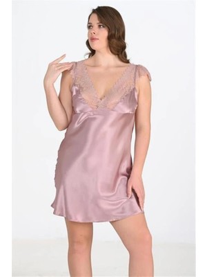 Aria's Closet Arias Closet Büyük Beden Vizon Gecelik 2106