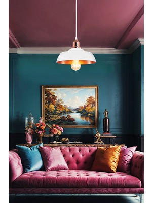 Duru Homelight Tekli Beyaz/bakır Sarkıt Avize