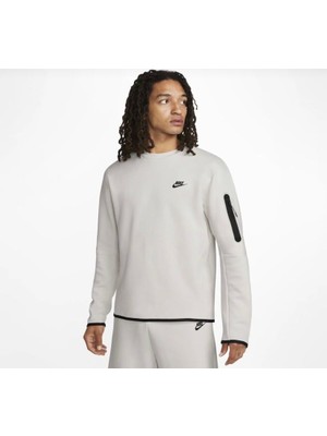 Nike Sportswear Tech Fleece Crew Krem Erkek Sweatshirt CU4505-030