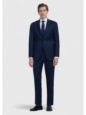 Ramsey Saks Düz Regular Fit %100 Yün Takım Elbise