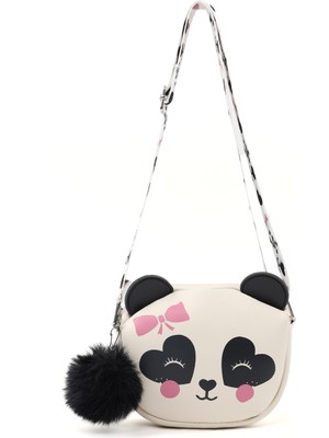 SHAKA Krem SHK283 Suni Deri, Fermuarlı ,tek Bölmeli Kız Çocuk Çantası