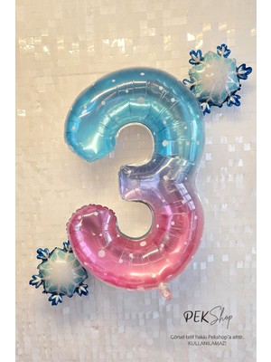 Pekshop Kar Taneli Yaş Balonlu Frozen Doğum Günü Balon Seti