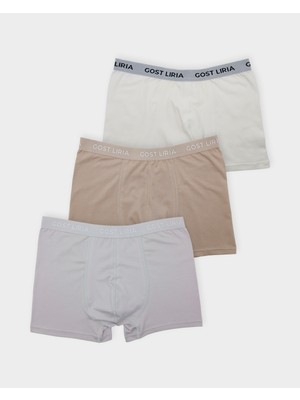 GOST LİRİA -Earth Core Erkek Boxer – 3’lü Paket -Çok Renkli