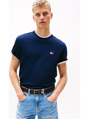 Tommy Hilfiger Erkek Tjm Badge T-Shirt - Lacivert