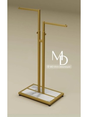 Md Vitrin Dekorasyon Gold Boyalı Yükseklik Ayarlı Orta Stand Ikili Ahtapot