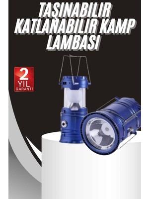 Kamp Lambası Solar Şarjlı Kızaklı Kamp Feneri LED Lamba Işıldak - VR002D-6AKUK9
