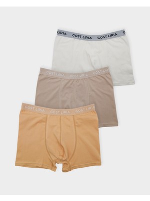 GOST LİRİA -Signature Glow  Erkek Boxer – 3’lü Paket - Çok Renkli