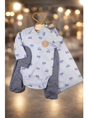 Yenidoğan 4'lü Battaniyeli Hastane Çıkış Zıbın Seti