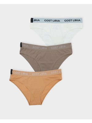 GOST LİRİA - Signature Glow Kadın Slip  3 Lü Paket - Çok Renkli