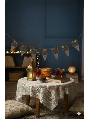 Deniz Party Store Eid Mubarak Hoşgeldin Ramazan Flama Bayrak 2 Metre 10 Bayrak Süs