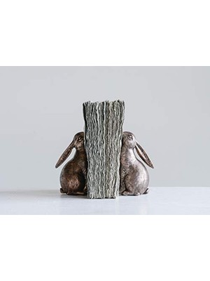 Co-Op Bronz Reçine Tavşan Şekilli (2'li Set) Kitap Desteği, 2 Adet