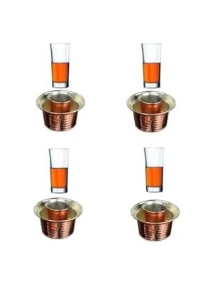 Bardak ve Bakır Ehlikeyif Seti 8 Parça 869E3455793028625