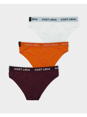 GOST LİRİA - Identity Kadın Slip  3 Lü Paket Çok Renkli