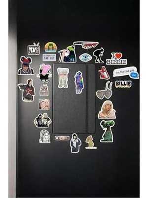 Billie Eilish Paketi/bullet Journal Defter Çıkartma Ajanda Laptop Etiket