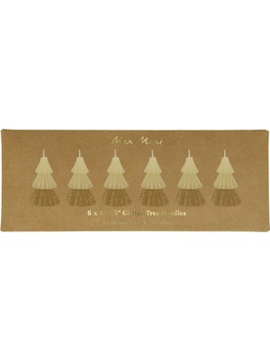 - Ivory Mini Tree Candles - Krem Mini Ağaç Mumlar (6'lı)