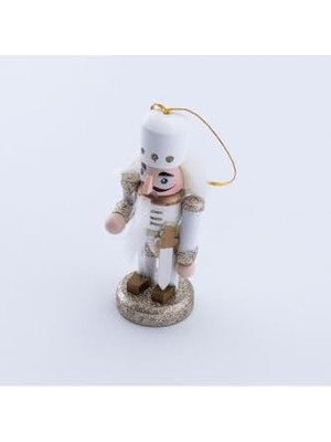 Yılbaşı Süsü Kurşun Asker Seti, 10 Cm, Beyaz 4 Adet