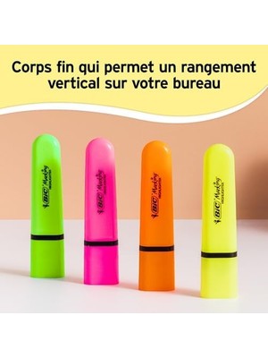 Marking Flat Higlighter Fosforlu Kalem 12'li Kutu, Sarı Fosforlu Kalem, Su Bazlı, Hızlı Kuruyan Mürekkep