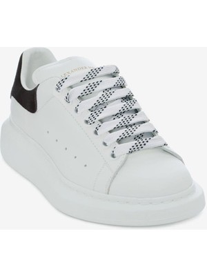 Mcqueen Kadın Kalın Tabanlı Deri Sneakers - Beyaz/siyah