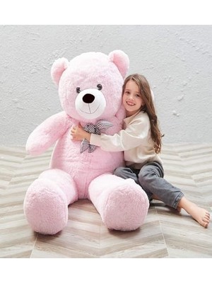 Sevgiliye Özel Hediye - 140 cm Papyonlu Peluş Ayıcık... 140CMAYI (Pembe)