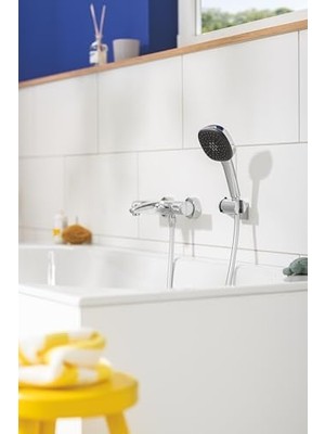 Duş Başlığı Tutucu, El Duşu Tutucu, Duş Başlığı Askısı, Hareketli, Ayarlanabilir, Quickglue S ile Montaj, Krom, 26183001