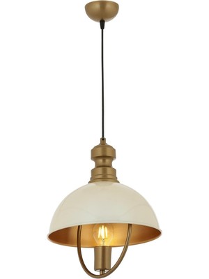 Beyaz Boyalı Modern Avize E27 Metal 35CM