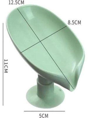 Vantuzlu Sabunluk, Su Giderli Yaprak Şeklinde Sabunluk, Mutfak Banyo Süngerliği ve Sabunluğu (2 Adet)