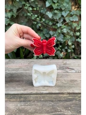 Kelebek Tekli Mum Kalıbı (Silikon)