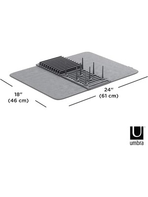 Udry Peg Bulaşıklık, Mikrofiber Bulaşıklık, Katlanabilir ve Yer Tasarruflu Bulaşık Kurutma Çözümü,, 61 x 46 cm