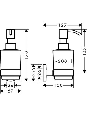 Sabunluk Logis, Sıvı Sabun ve Losyon Için Doldurulabilir Sabun Dozajlayıcı, Krom