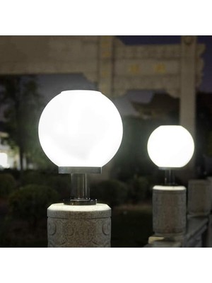 Set Üstü Küre Solar Led, Bahçe Lambası 30W, Güneş ENERJILI+220V Elektrikli Hibrit, E27 Duy, Fotoselli, Uzaktan Kumandalı, 3 Modlu Işık, IP65 Su Geçirmez | Uzun Ömürlü Bahçe Aydınlatma Armatürü