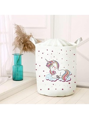 Çok Amaçlı Oyuncak Saklama Kutusu Kirli Çamaşır Piknik Sepeti Katlanır Düzenleyici Keçe Model 00074