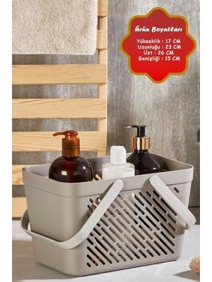 Life Taşınabilir, Çok Amaçlı Banyo, Mutfak, Çekmece Içi Organizer Düzenleyici Gri Kulplu Sepet MIT1150