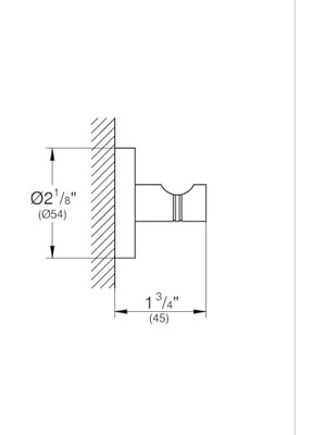 Bornoz Askısı Essentials Brushed Hard Graphite 40364AL1