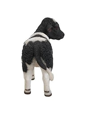 Hi- Hediye Ltd. Ayakta Inek Bahçe Heykeli, Siyah/beyaz, Small