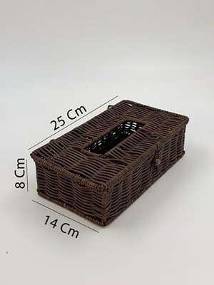 Hasır Görünümlü Plastik Örgülü Peçetelik – Sofra ve Mutfak Için Şık ve Dayanıklı Peçete Saklama Kutusu, Dekoratif ve Pratik Peçetelik, Suya Dayanıklı ve Uzun Ömürlü Tasarım (Tek Gözlü)