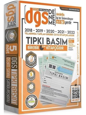 2024 Dgs Ösym Çıkmış Soru Tıpkı Basım Türkiye Geneli Dijital Çözümlü 6lı Deneme Paketi