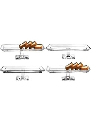 4 Adet Nude Ayaklı Baton Servis Tabağı Sunum Ikram Tabağı 8695669656666AYBABASTORE95462