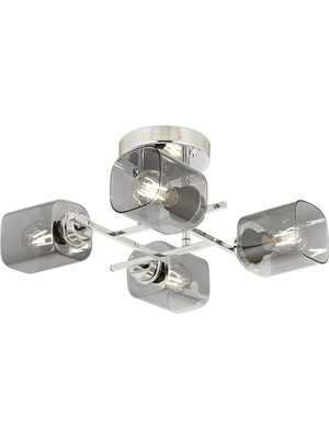 AR-60271-4K Krom Kaplama Modern Avize E27 Metal Cam 44CM