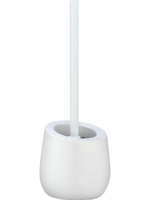 Badi Tuvalet Fırçası Beyaz Seramik Silikon Kıllı ve Jant Temizleyicili Tuvalet Fırçası Beyaz