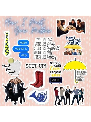 How I Met Your Mother Seti-2 | Laptop Notebook Telefon Etiket Journal